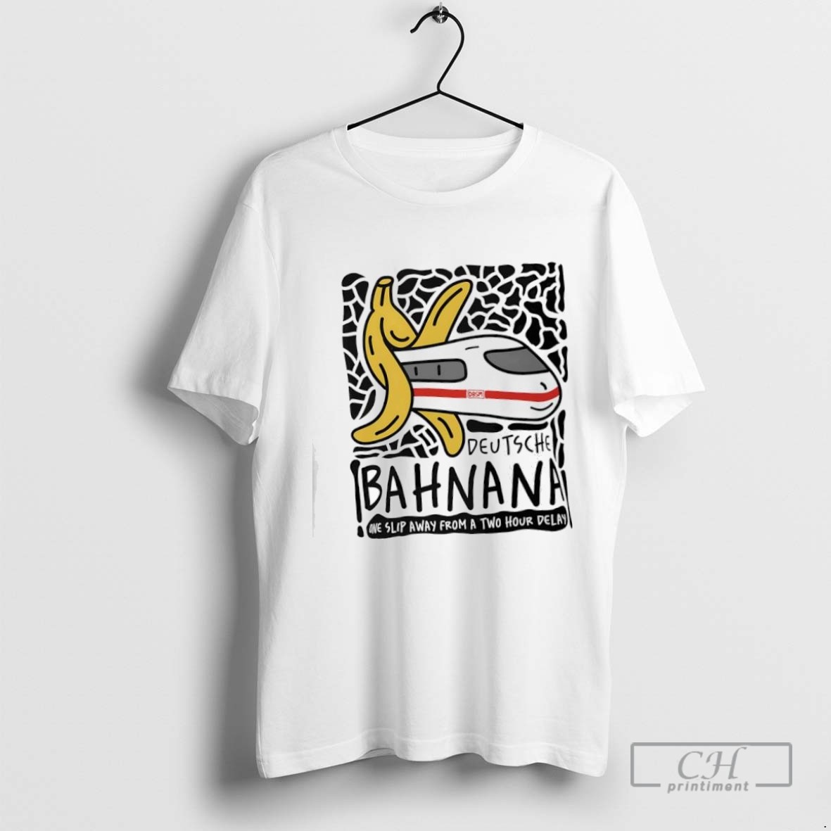 Deutsche Bahnana Only Slip Away From A Two Hour Delay Banana Train Dbsm T Shirt