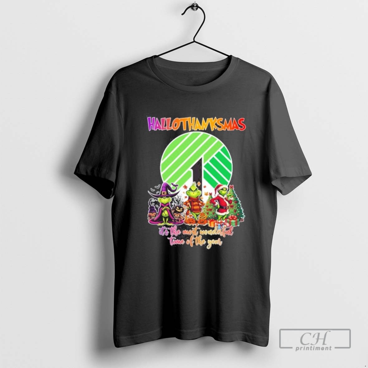 Dollar Tree Hallothanksmas Grinch Its The Most Wonderful Time Of The Year T Shirt