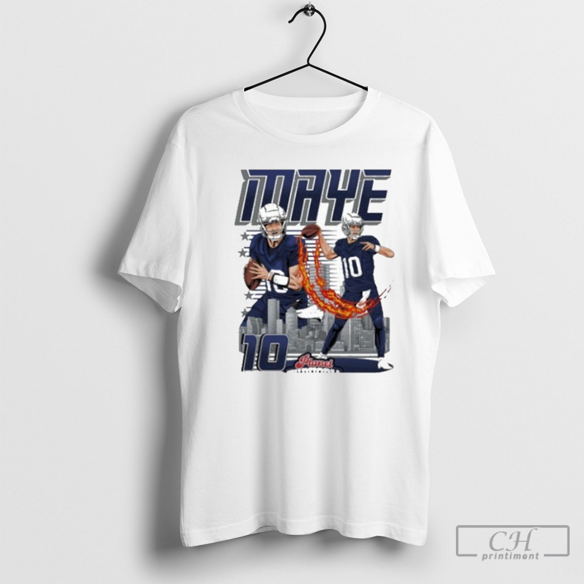 Drake Maye Planet Euphoria Nflpa T Shirt