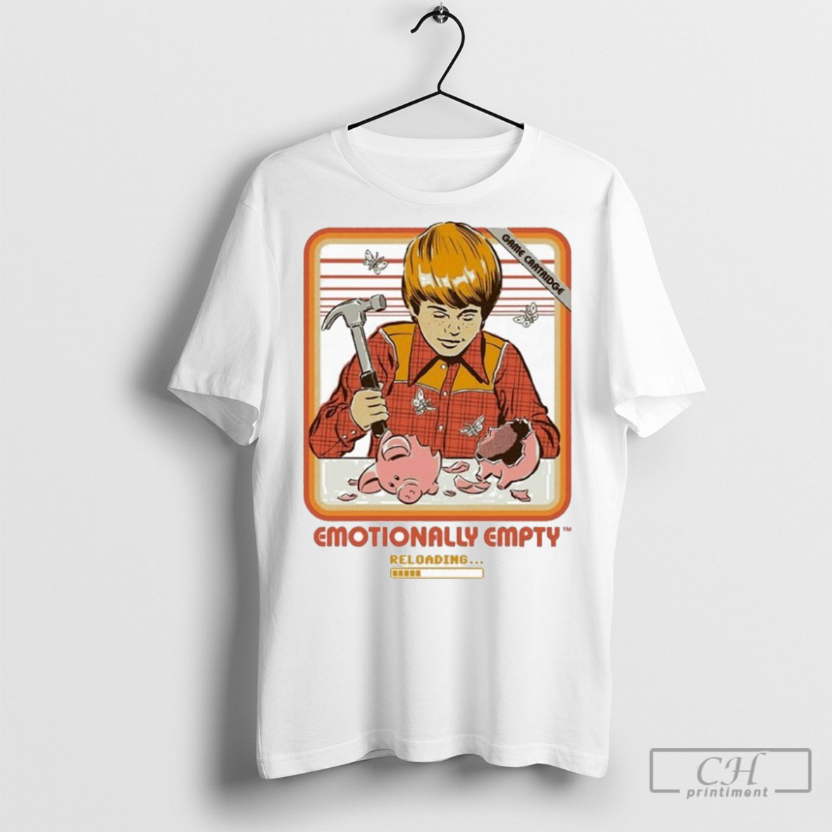 Emotionally Empty Reloading Game Cartridge Tee Shirts