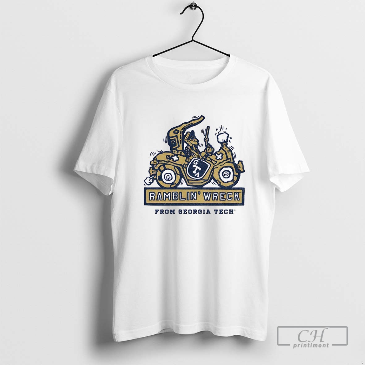 Georgia Tech Yellow Jackets Ramblin Wreck Ringer 2025 Mascot T Shirt