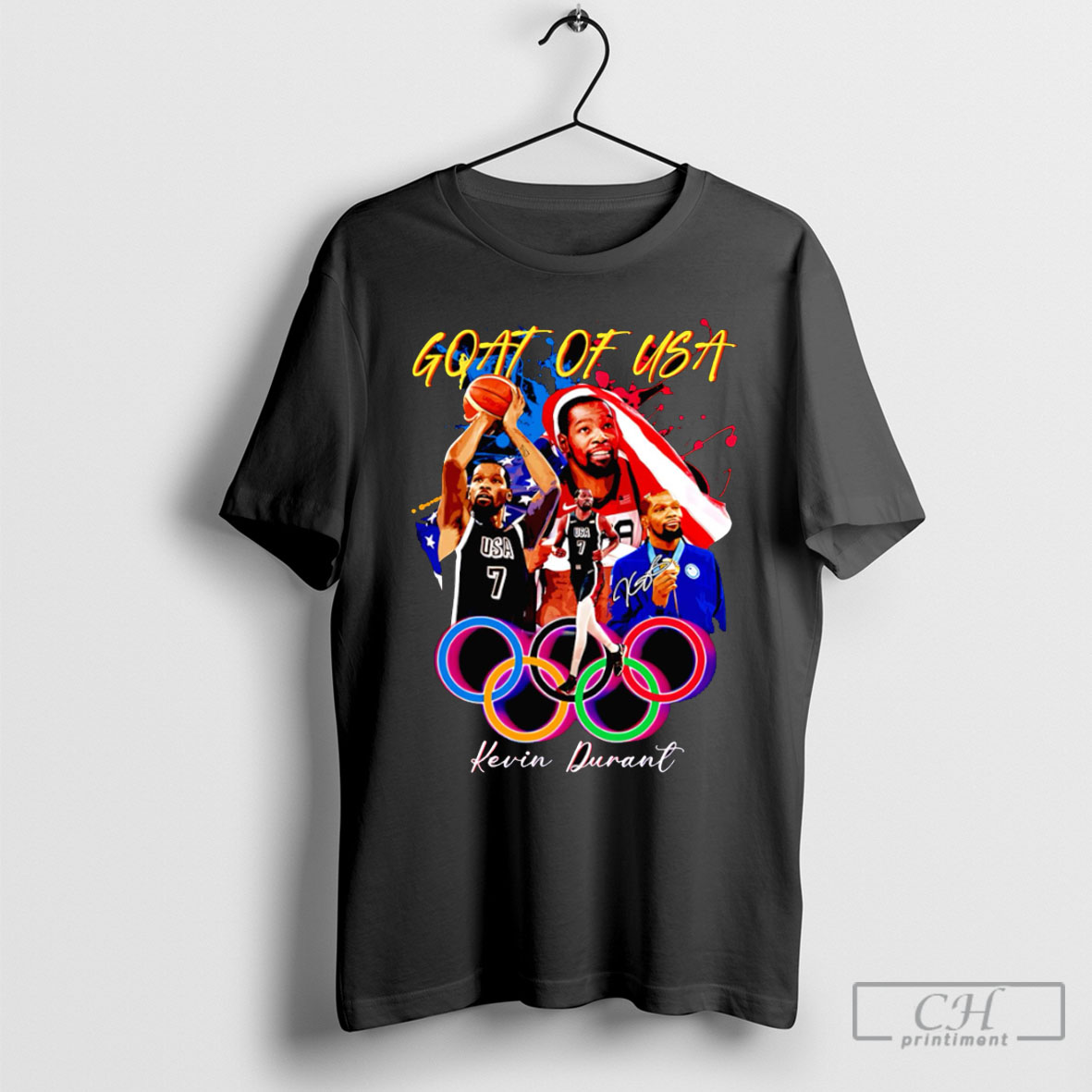 Goat Of Usa Kevin Durant Graphic T Shirt