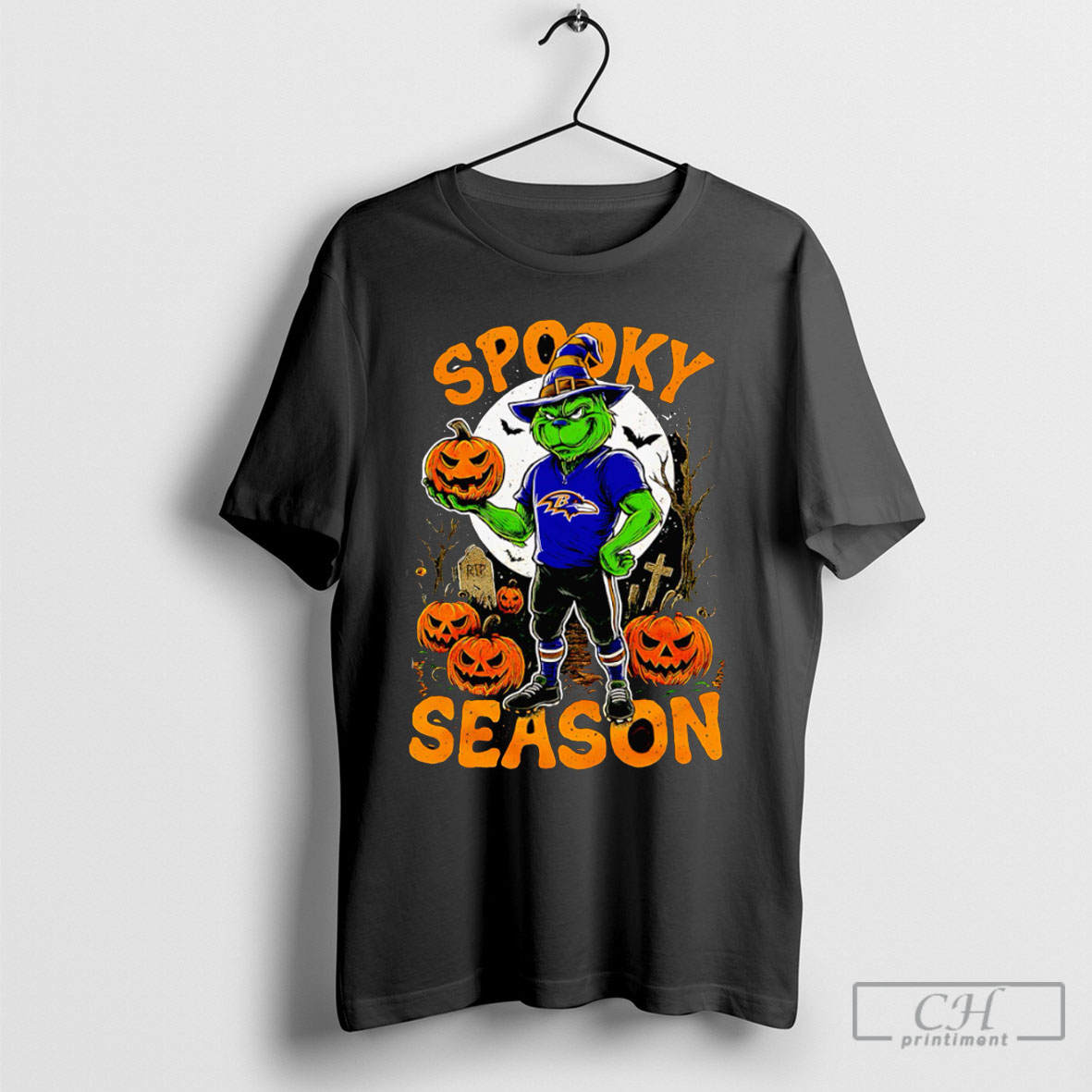 Grinch Baltimore Ravens Nfl Spooky Season Halloween T Shirt