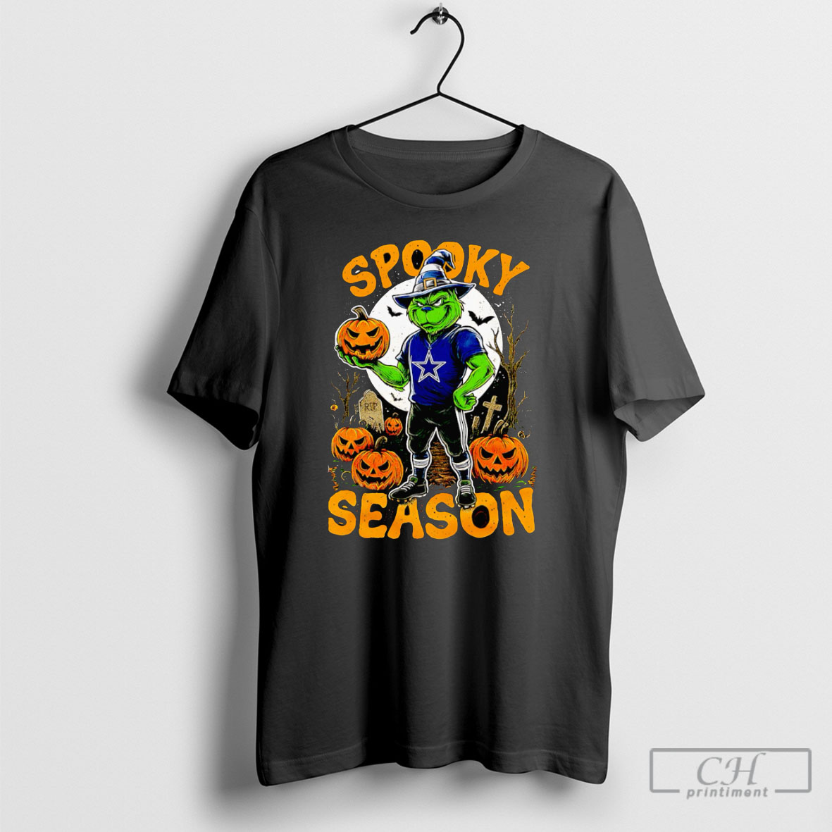 Grinch Dallas Cowboys Nfl Spooky Season Halloween T Shirt