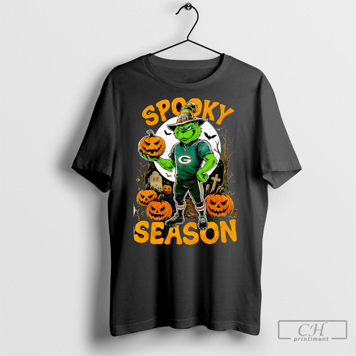 Grinch Green Bay Packers Nfl Spooky Season Halloween T Shirt