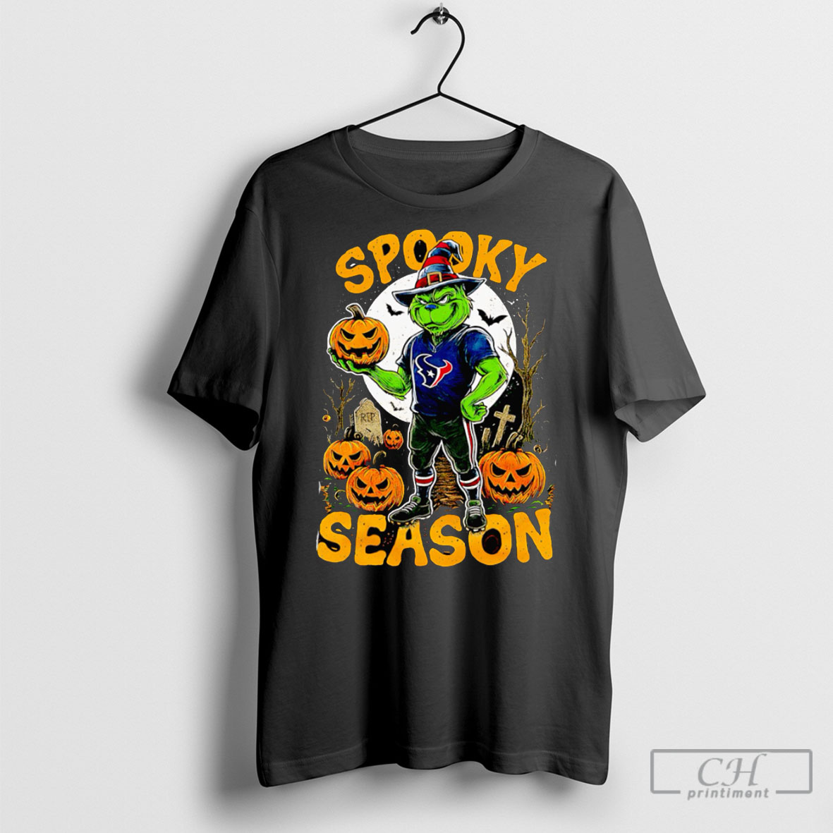 Grinch Houston Texans Nfl Spooky Season Halloween T Shirt