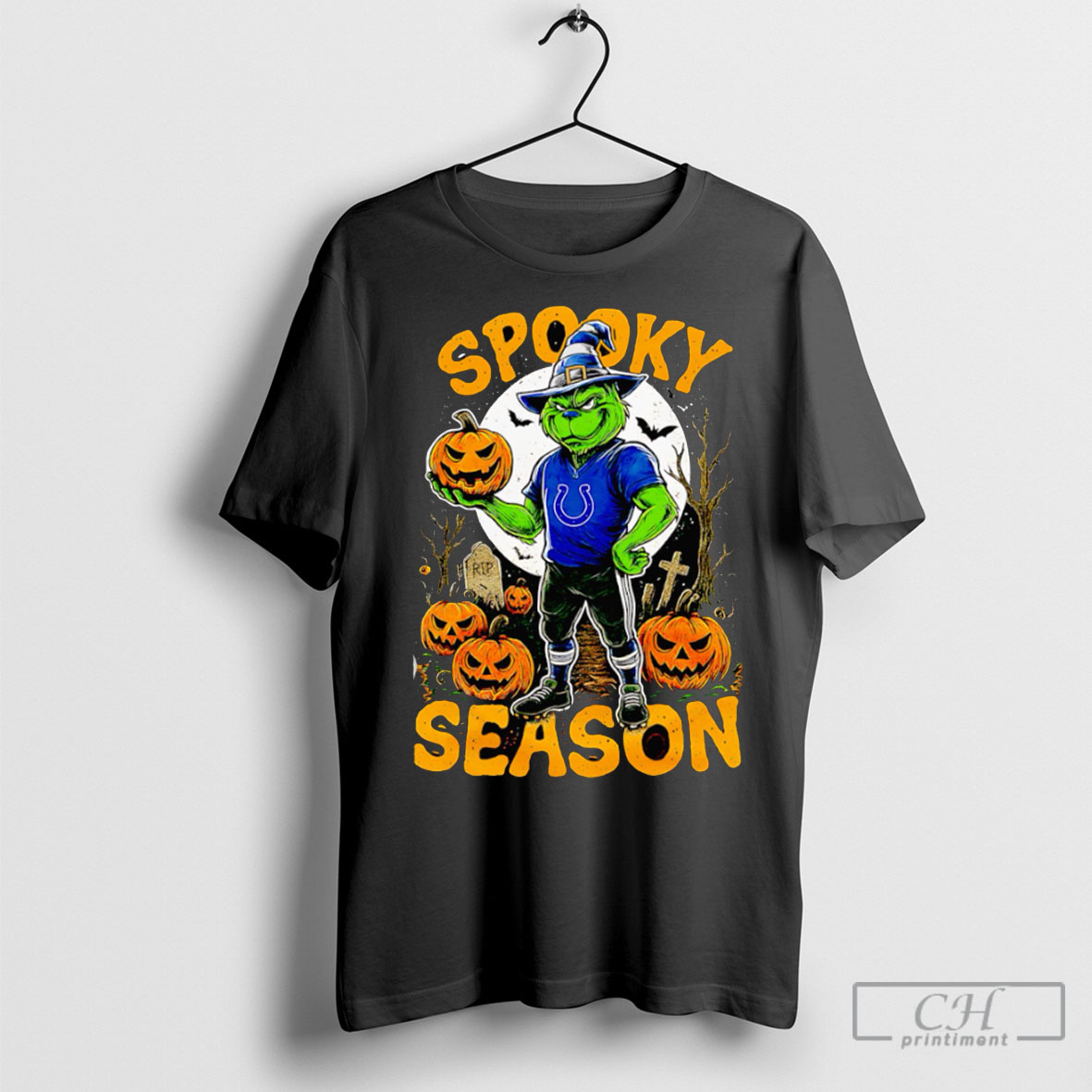 Grinch Indianapolis Colts Nfl Spooky Season Halloween T Shirt