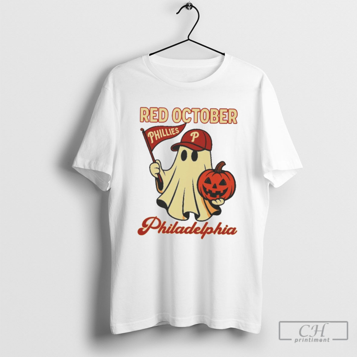 Halloween Ghost Phillies Red October Shirt Sweater