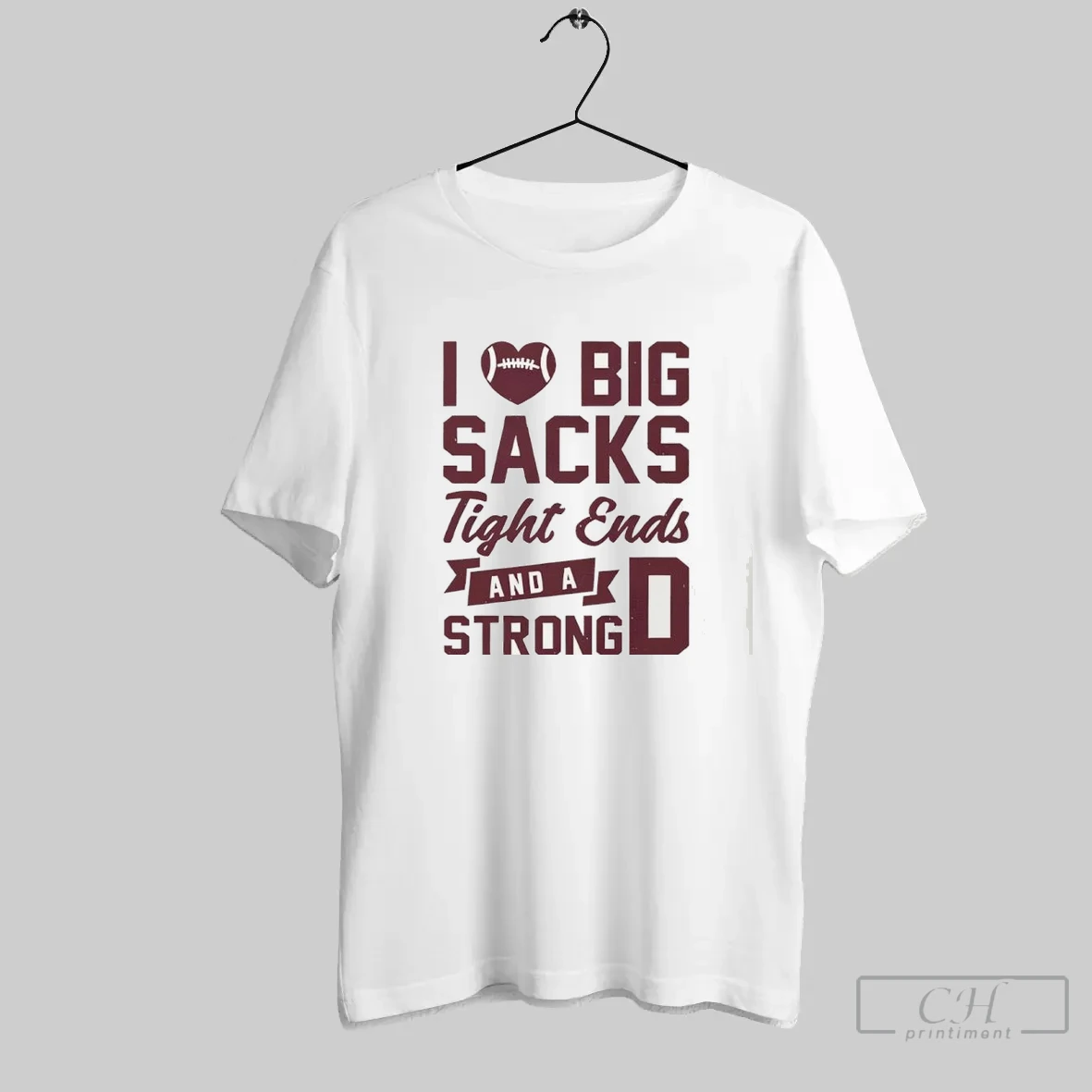 I Love Big Sacks Tight Ends And A Strong Baseball T Shirt Shirt