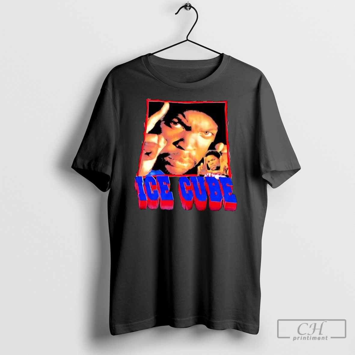 Ice Cube Rapper Portrait Middle Finger Shirt Tee Hoodie