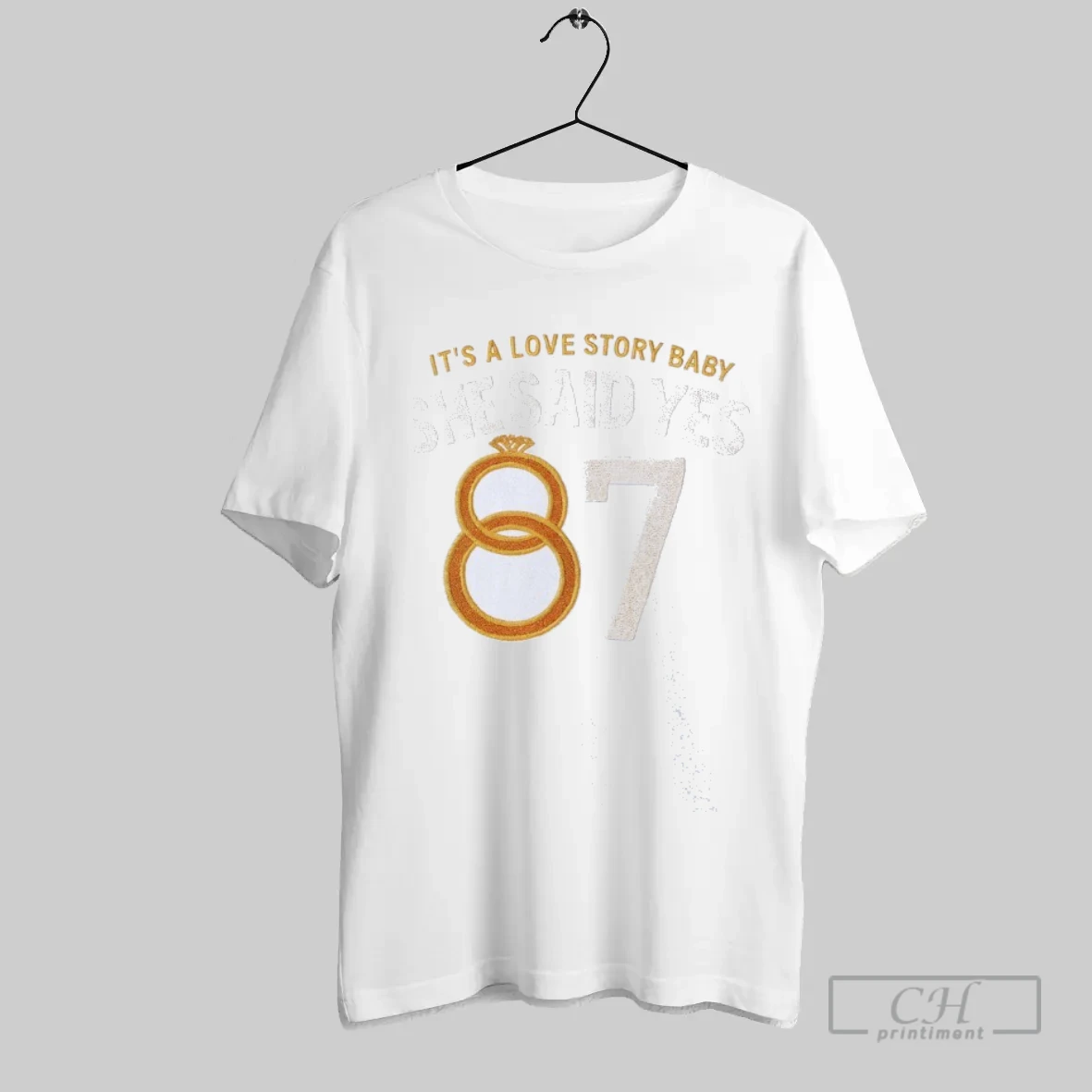 Its A Love Story Baby She Said Yes 87 T Shirt