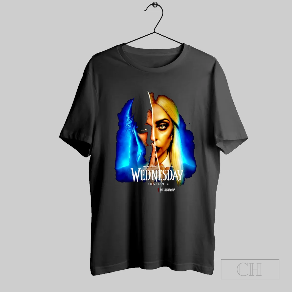 Jenna Ortega And Lady Gaga Wednesday Season 2 T Shirt