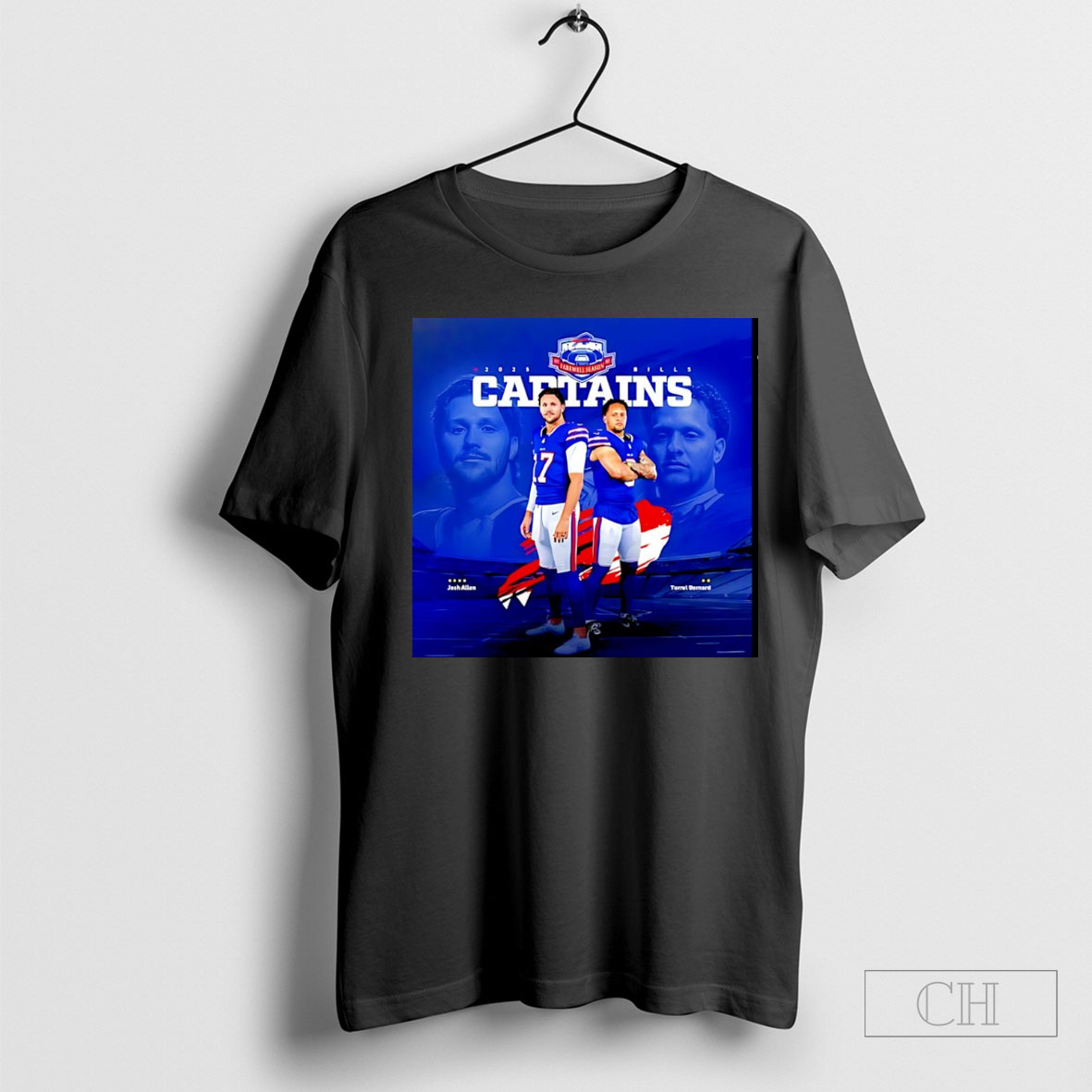 Josh Allen And Terrel Bernard 2025 Buffalo Bills Captains Poster Shirt Tee
