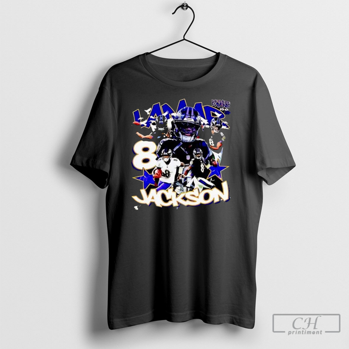 Lamar Jackson 8 Baltimore Ravens Qb Collage Football Player Shirt Tee Hoodie