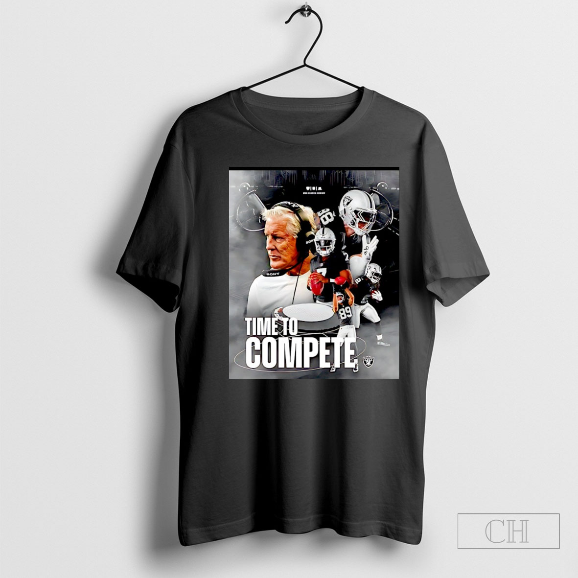 Las Vegas Raiders Time To Compete 2025 Season Kickoff Shirt Tee