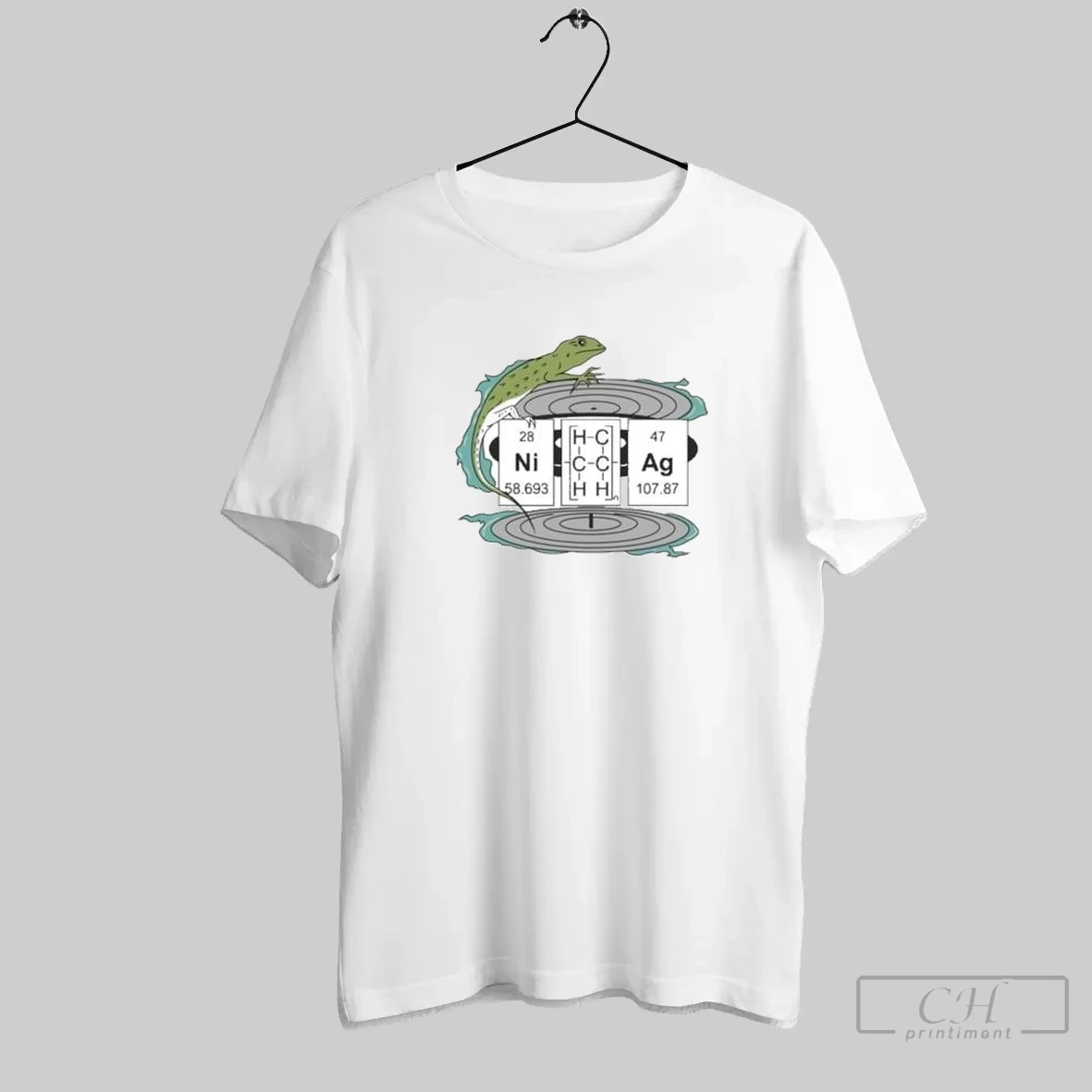 Lizard Chemistry Vinyl Record Nickel Silver Science T Shirt Shirt