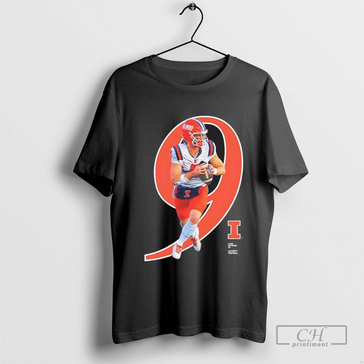 Luke Altmyer 9 Illinois Fighting Illini 2025 Ncaa Player T Shirt