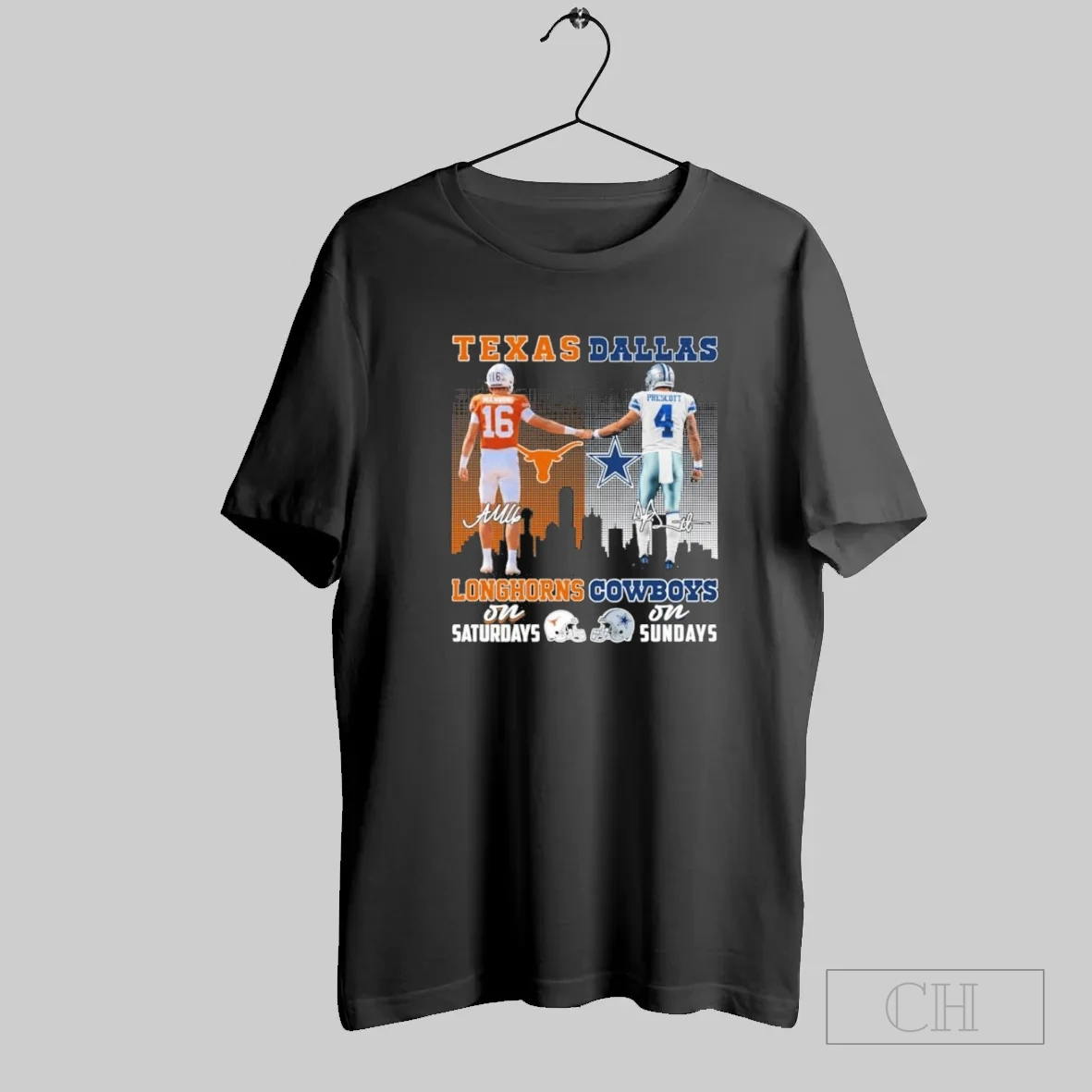 Manning Texas Longhorns On Saturdays And Prescott Cowboys On Sundays T Shirt