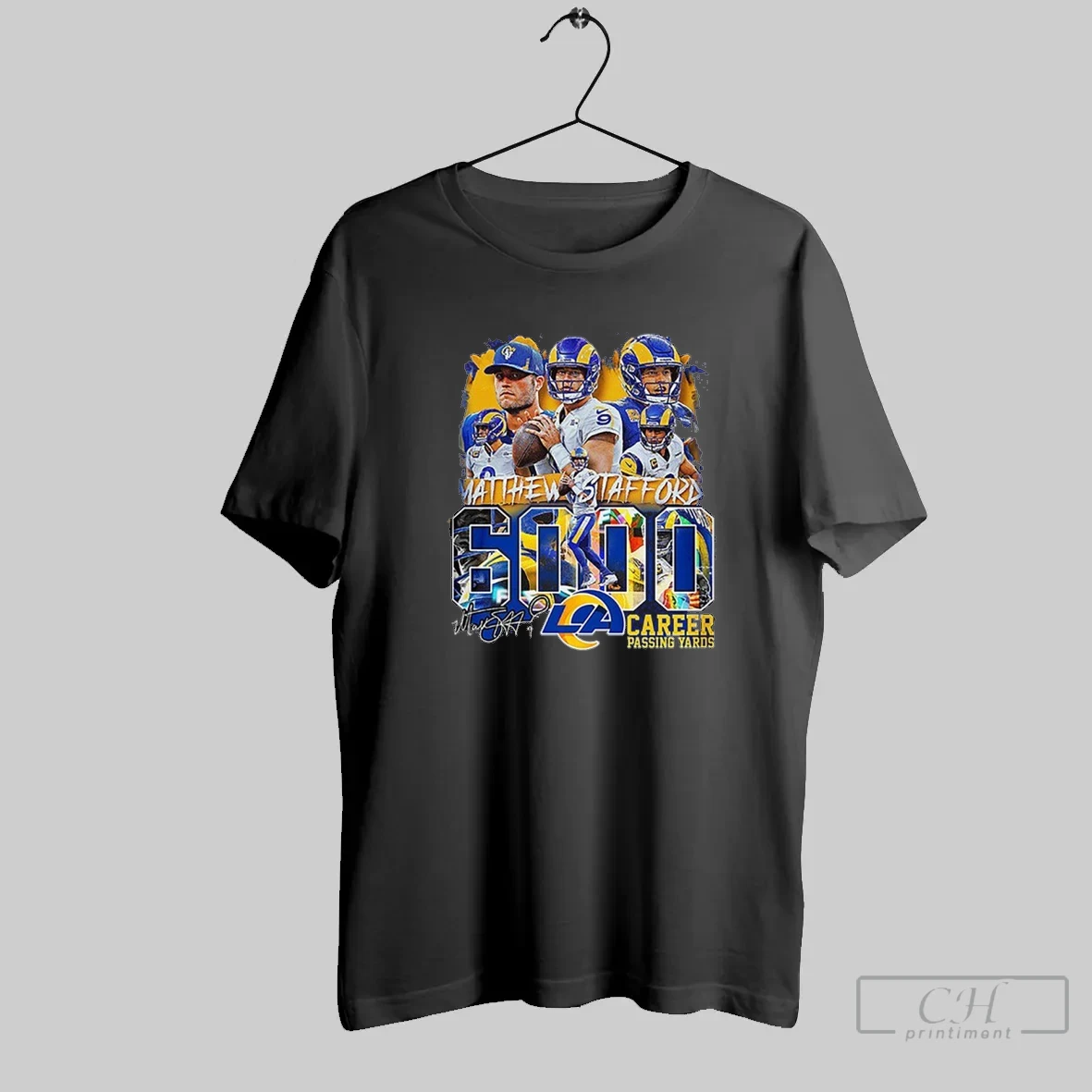Matthew Stafford Los Angeles Rams 6000 Career Passing Yards T Shirt Shirt