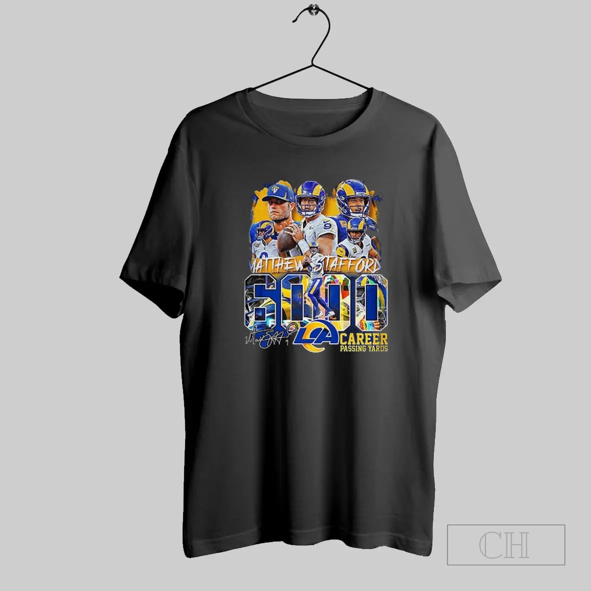 Matthew Stafford Los Angeles Rams 6000 Career Passing Yards T Shirt