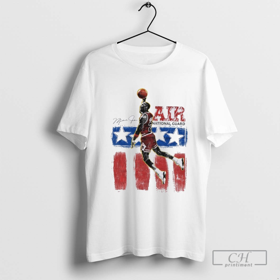 Michael Jordan Air National Guard Usa Flag T Shirt