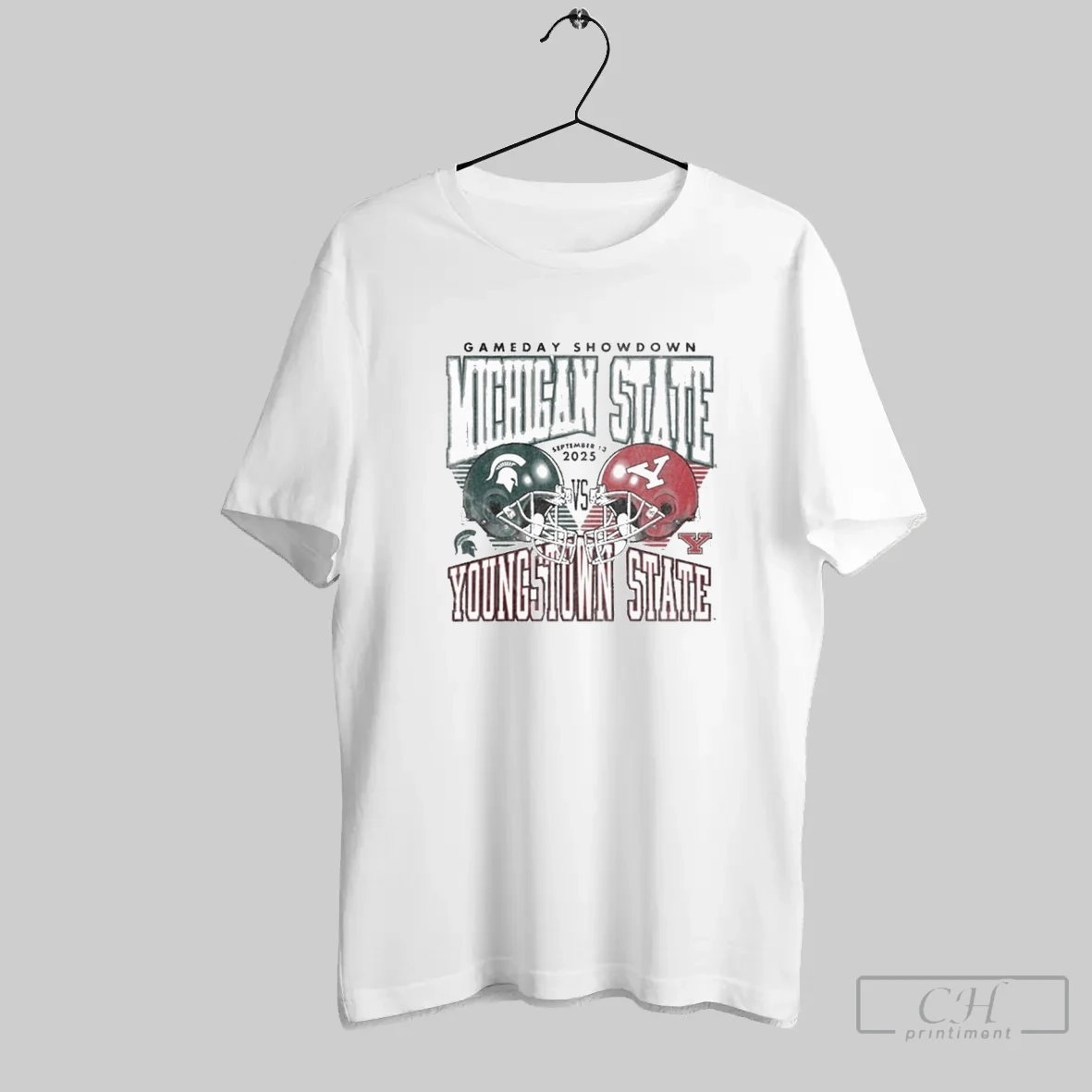 Michigan State Spartans Vs Youngstown State Penguins 2025 Gameday Showdown Football T Shirt Shirt