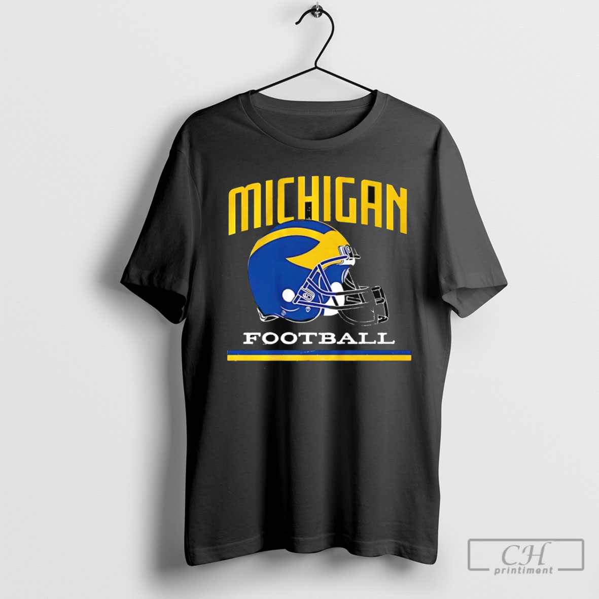 Michigan Wolverines Football Helmet Vintage Shirt Tee Hoodie