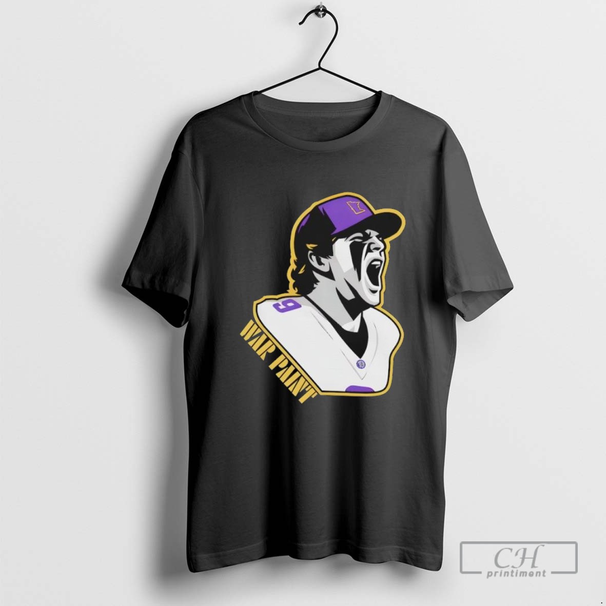 Minnesota Vikings War Paint Football Player Number 9 T Shirt