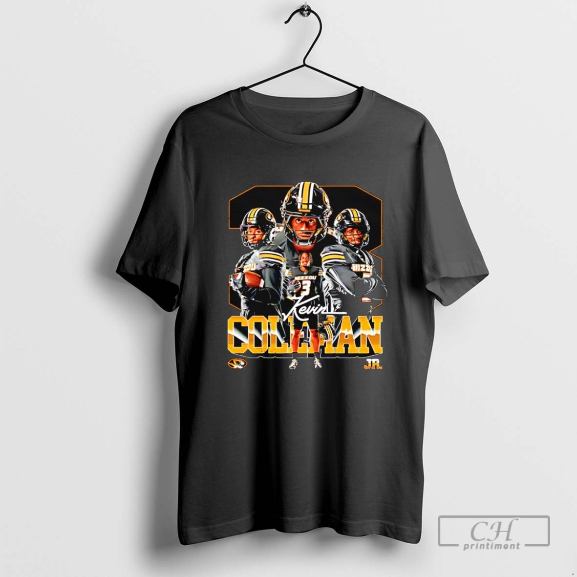 Missouri Tigers Football Kevin Coleman 3 Graphic T Shirt