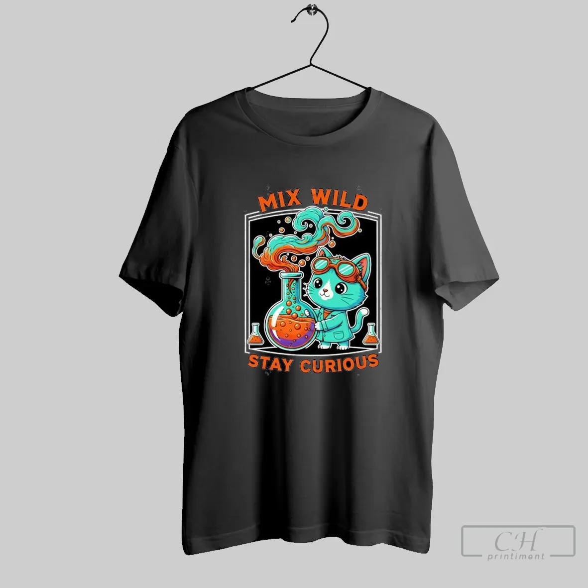 Mix Wild Stay Curious Cat In Lab Coat T Shirt Shirt
