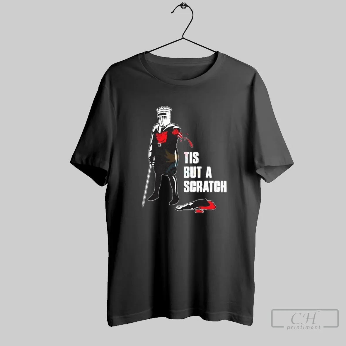 Monty Python Holy Grail Tis But A Scratch Black Knight T Shirt Shirt