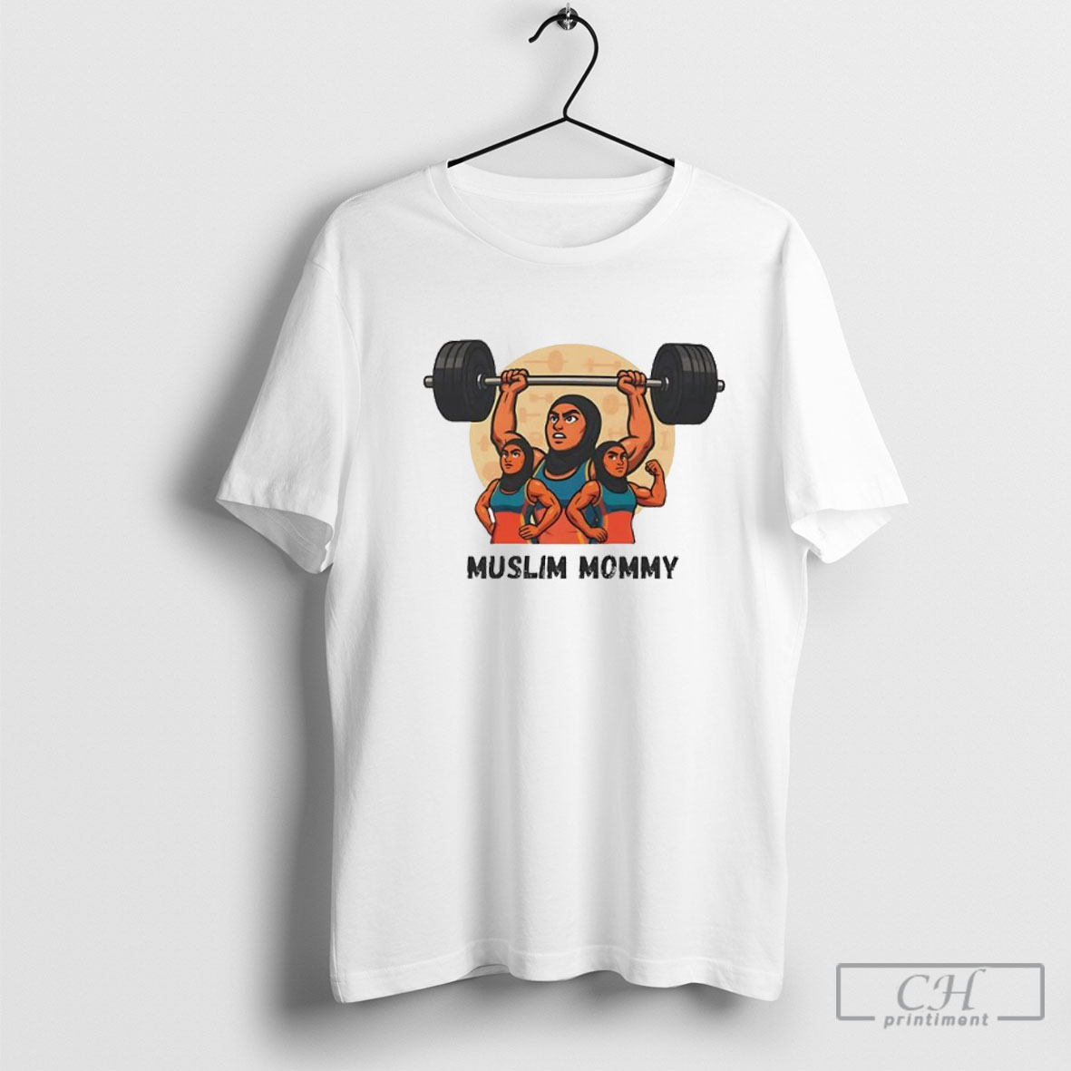 Muslim Mommy Lift Weights Funny Graphic Shirt