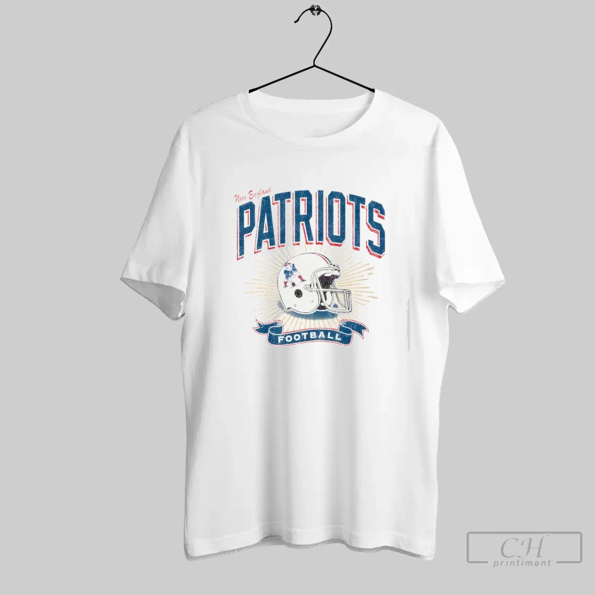 New England Patriots Historic Prime Football Helmet T Shirt Shirt
