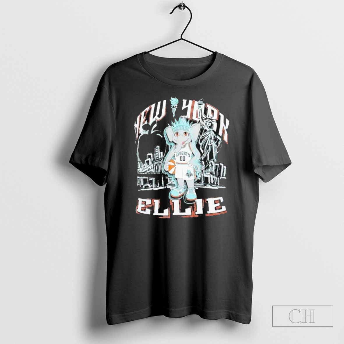 New York Liberty Ellie Mascot City Elementized T Shirt Tee