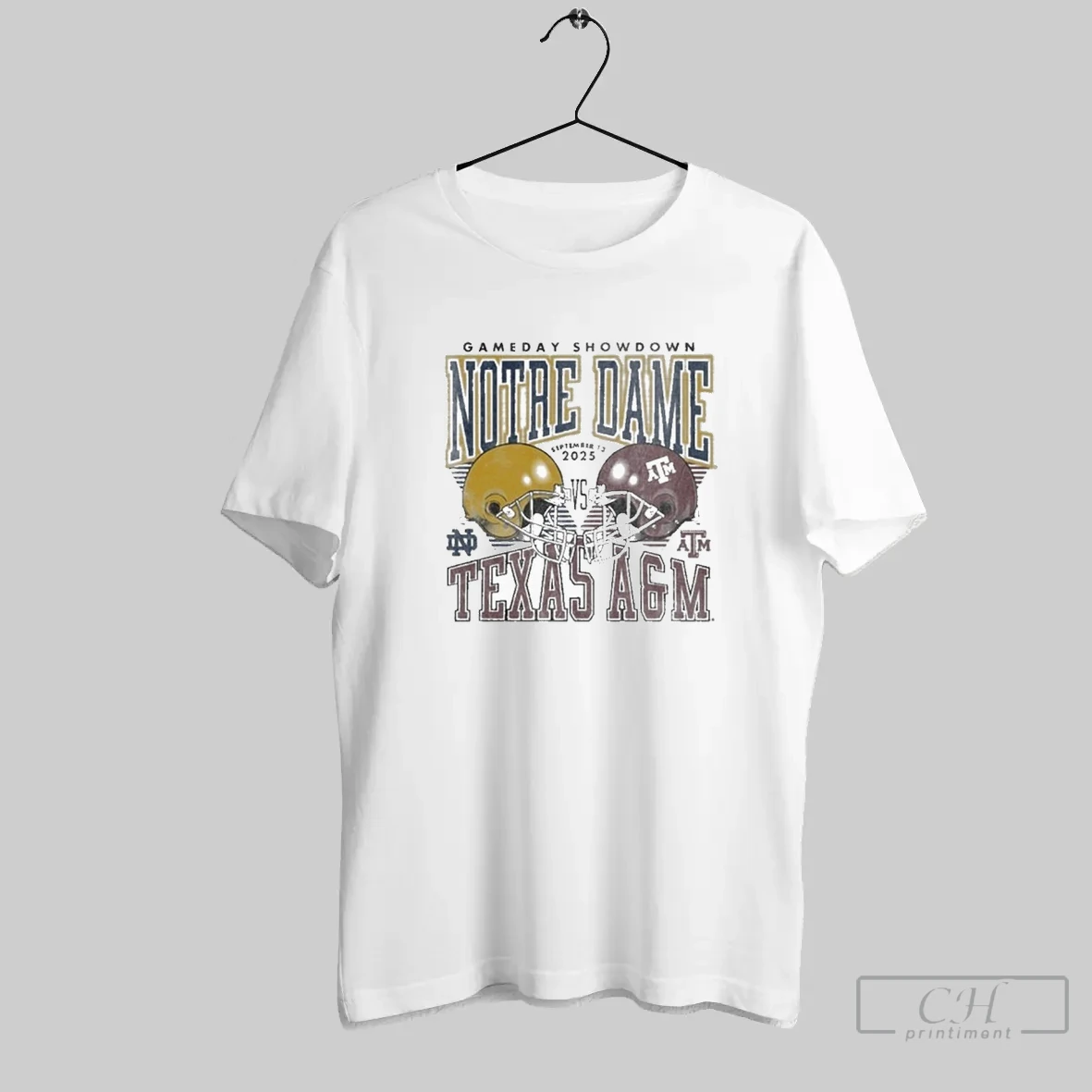 Notre Dame Fighting Irish Vs Texas Am Aggies 2025 Gameday Showdown Football T Shirt Shirt