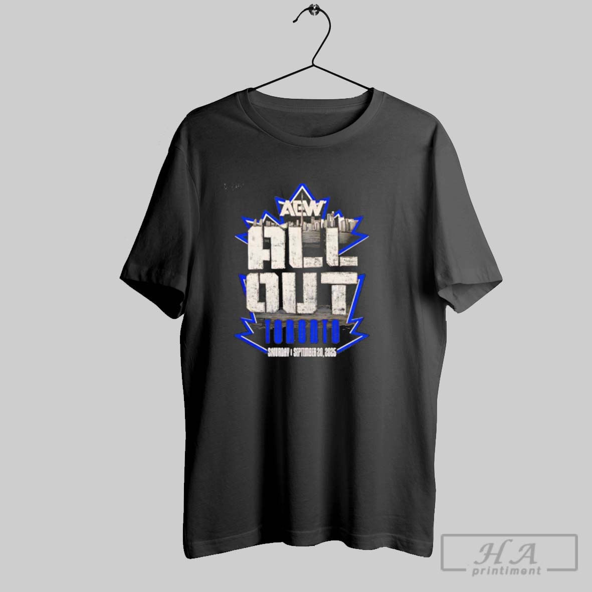 Official Aew All Out 2025 Event Toronto City Skyline Shirt