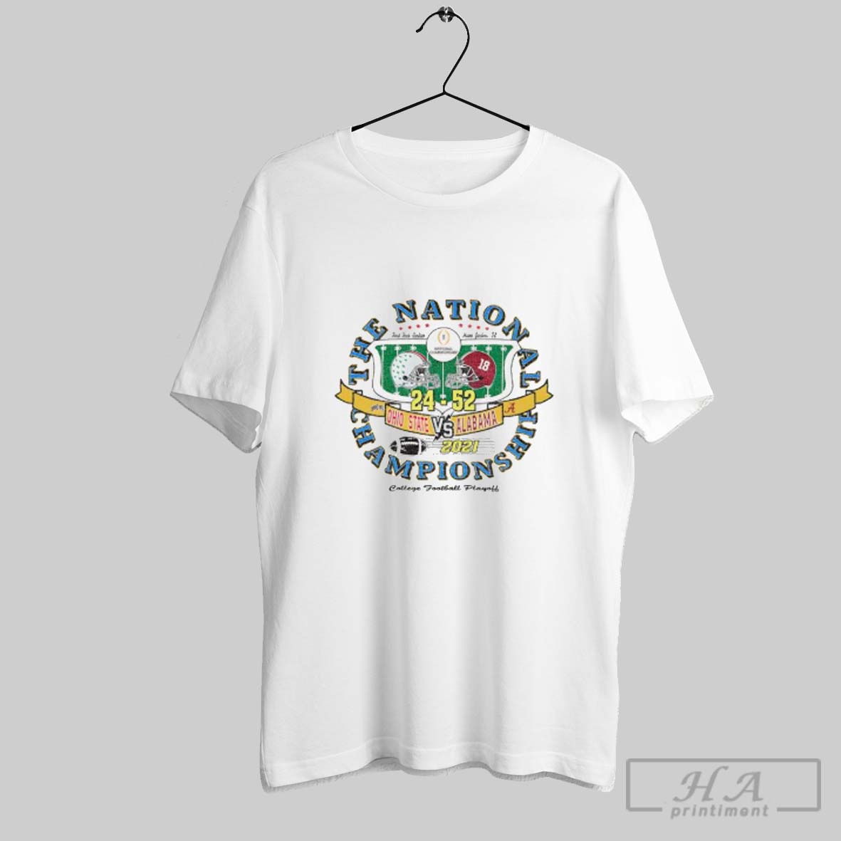 Official Alabama Vs Ohio State National Championship Game 2021 College Football Playoff Tee Shirt