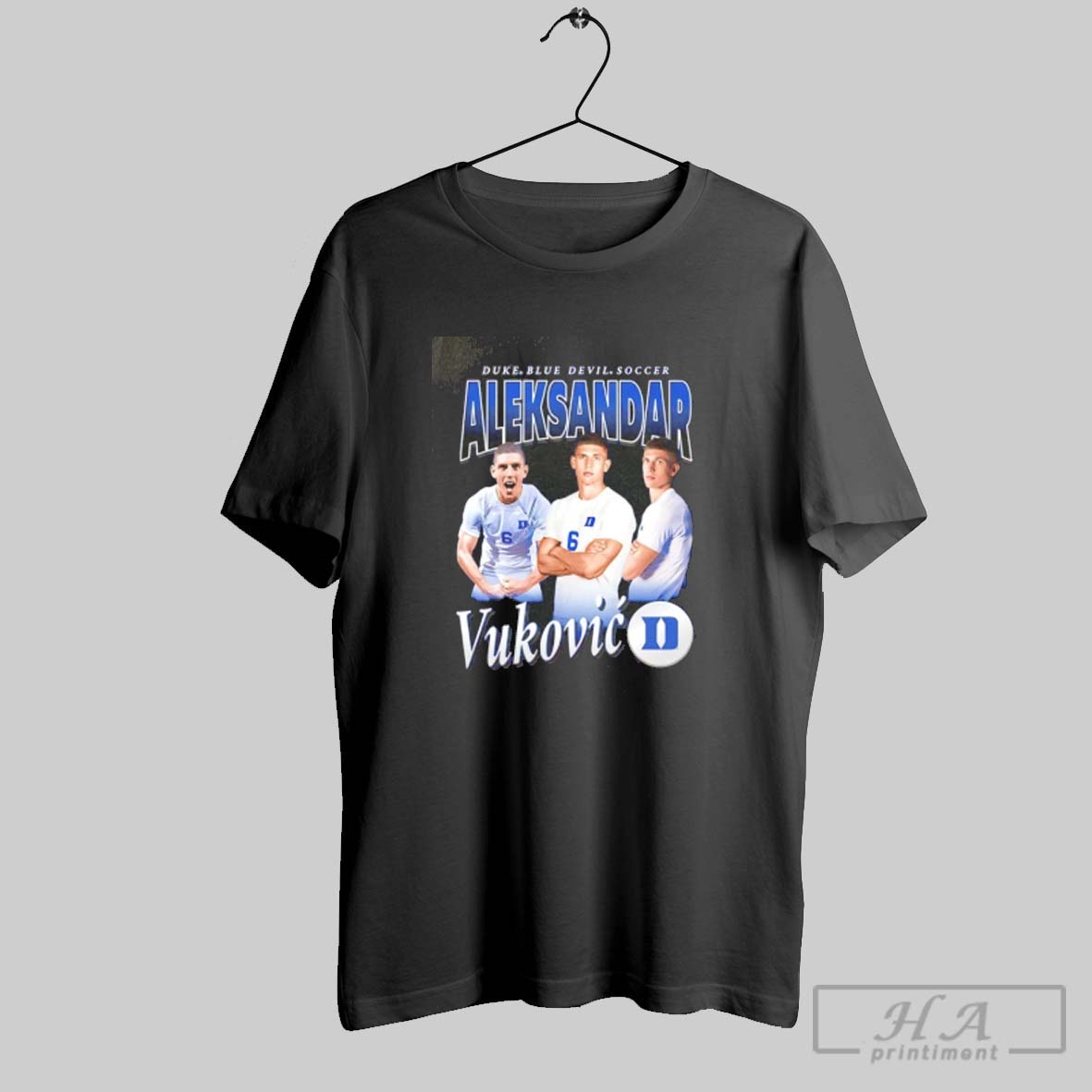 Official Aleksandar Vukovic Duke Blue Devil Soccer 90s Shirt