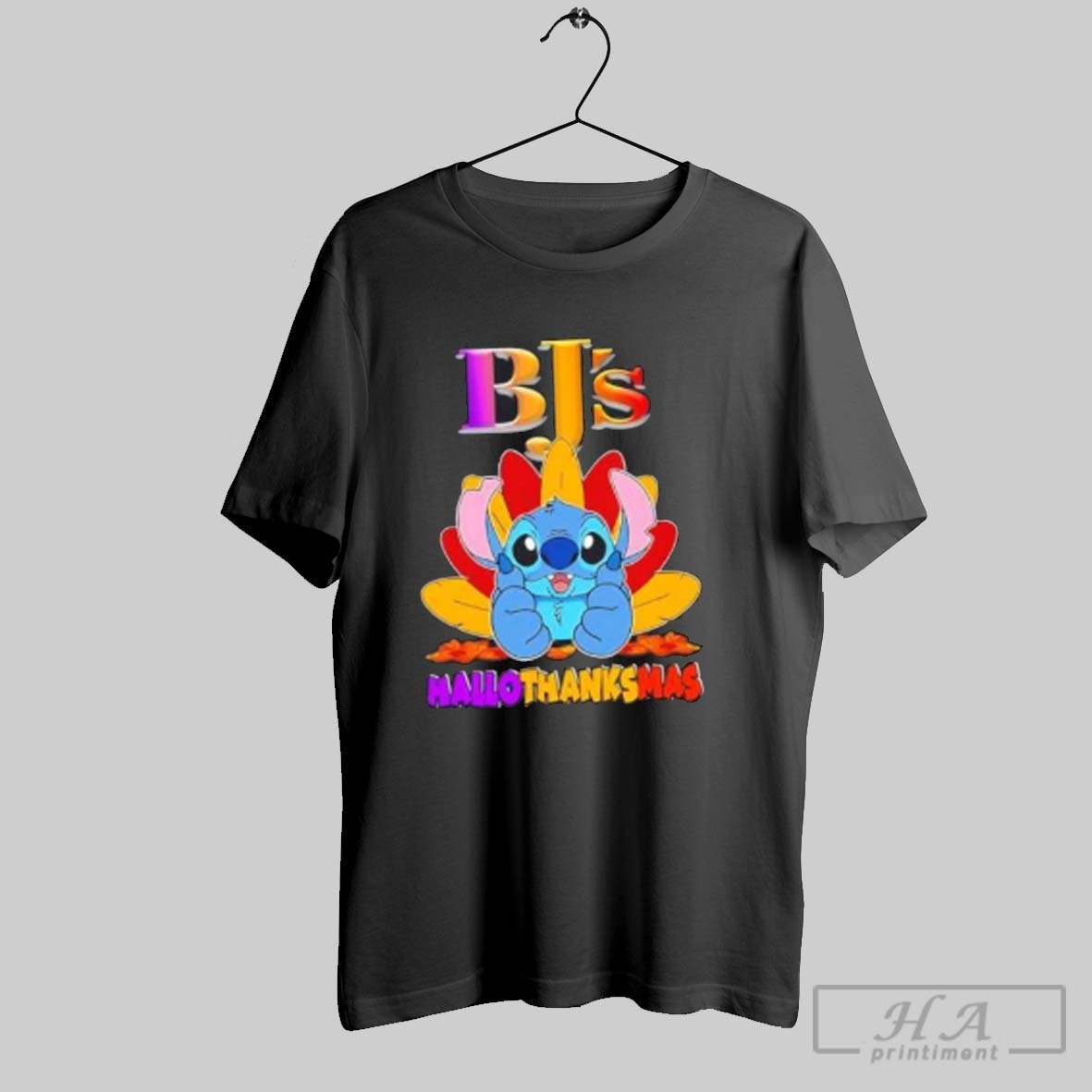 Official Bjs X Stitch Happy Hallothanksmas Shirt