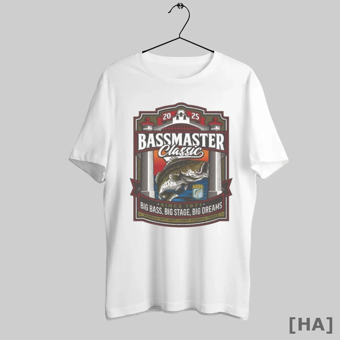 Official Bassmaster Classic Big Bass Big Stage Big Dreams Stockyards Showdown Since 1971 2025 T Shirt