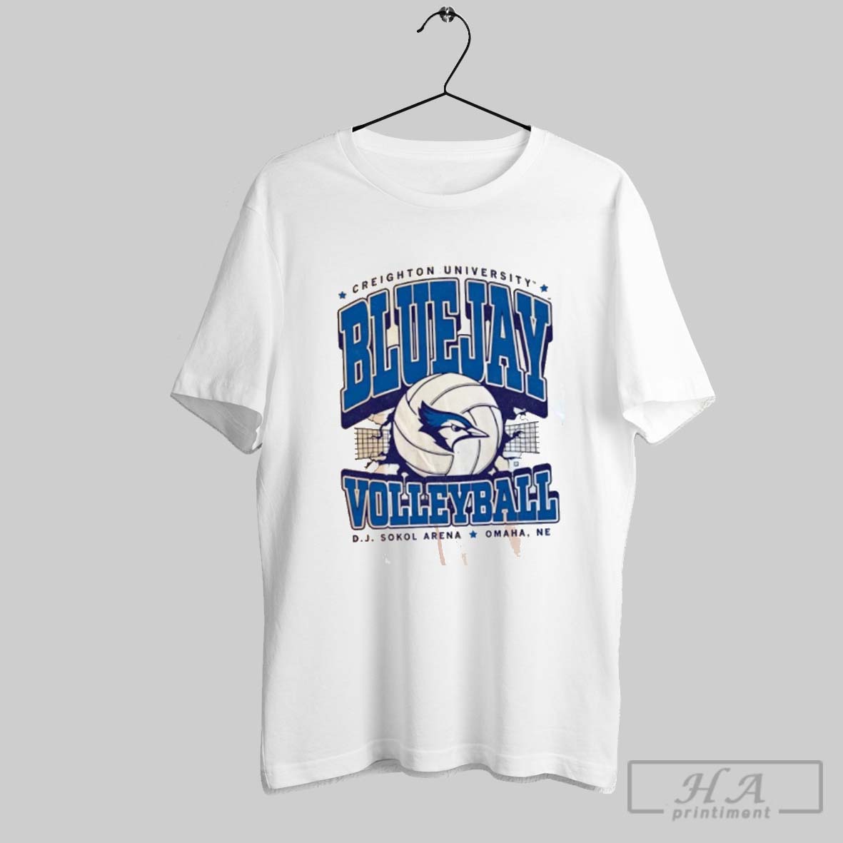 Official Bluejay Volleybal Creighton University D J Sokol Arena Shirt