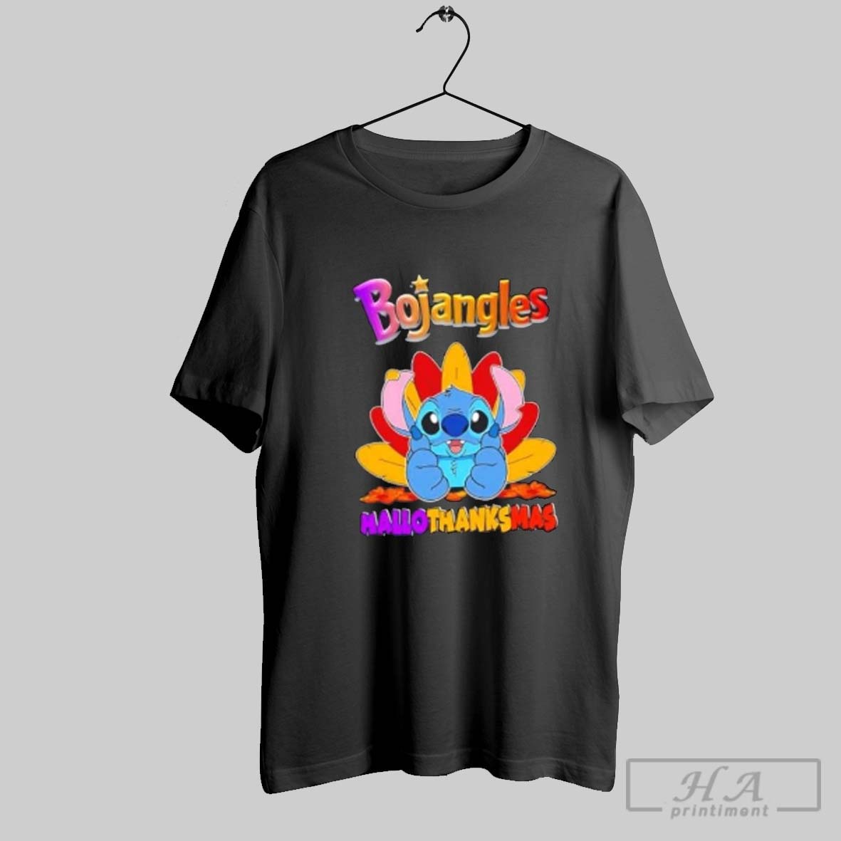 Official Bojangles X Stitch Happy Hallothanksmas Shirt