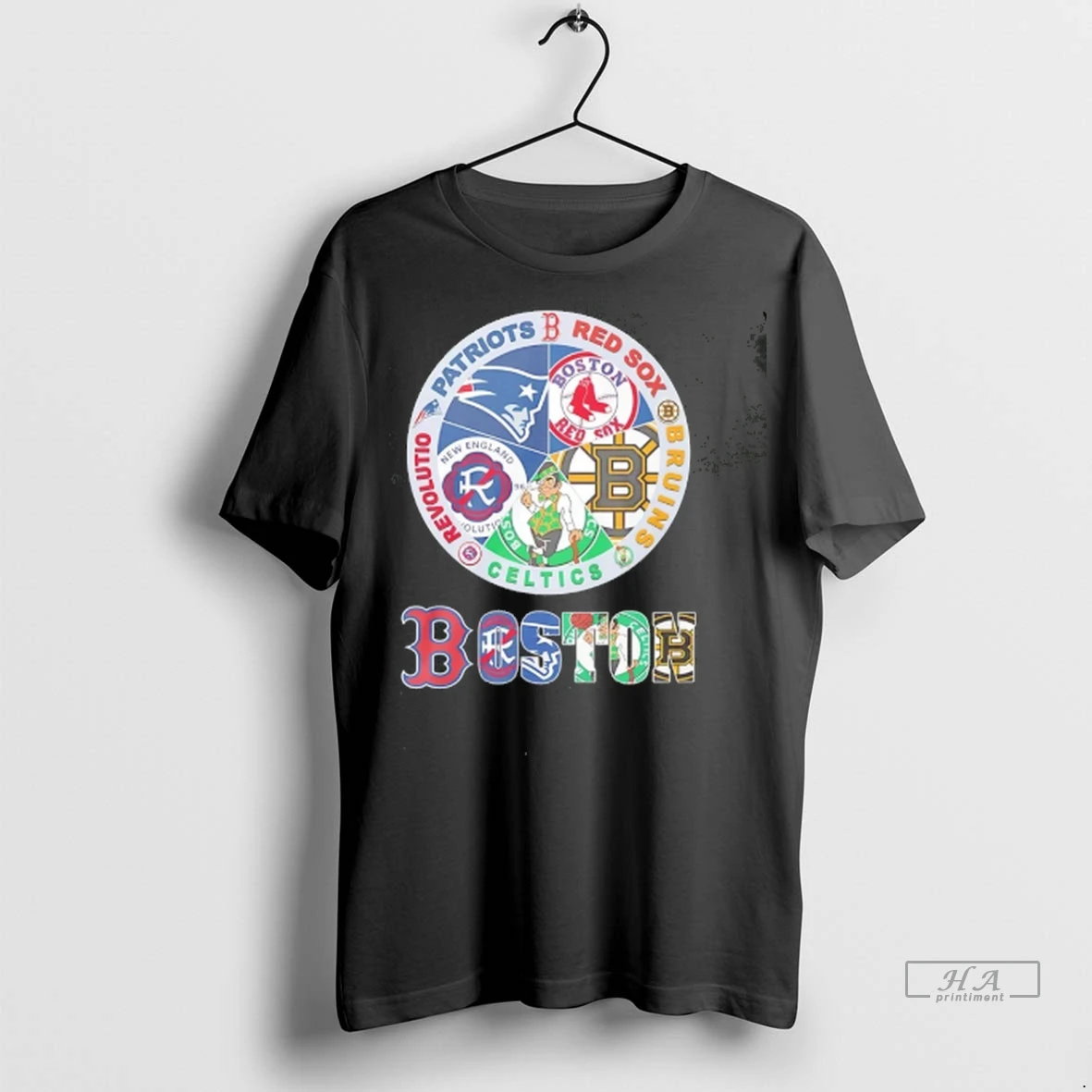 Official Boston City Of Champions Patriots Red Sox Bruins Celtics And Revolution Logo Tee Tshirts Sweater