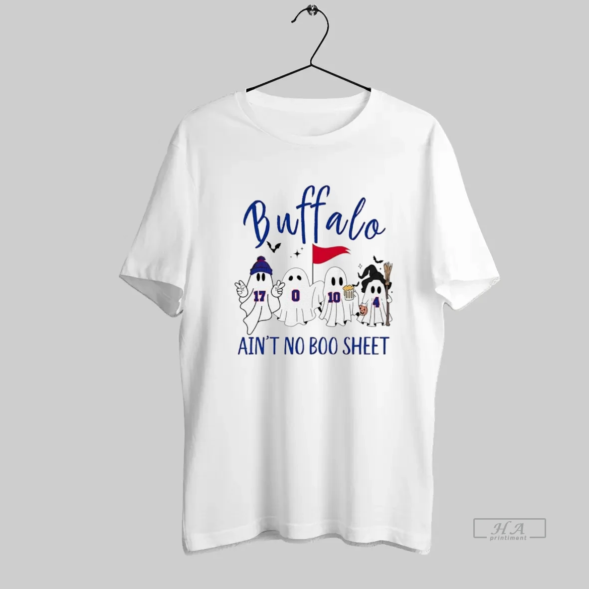 Official Buffalo Bills Nfl Buffalo Aint No Boo Sheet Ghost Halloween Graphic T Shirt