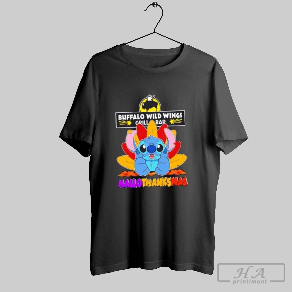 Official Buffalo Wild Wings X Stitch Happy Hallothanksmas Shirt