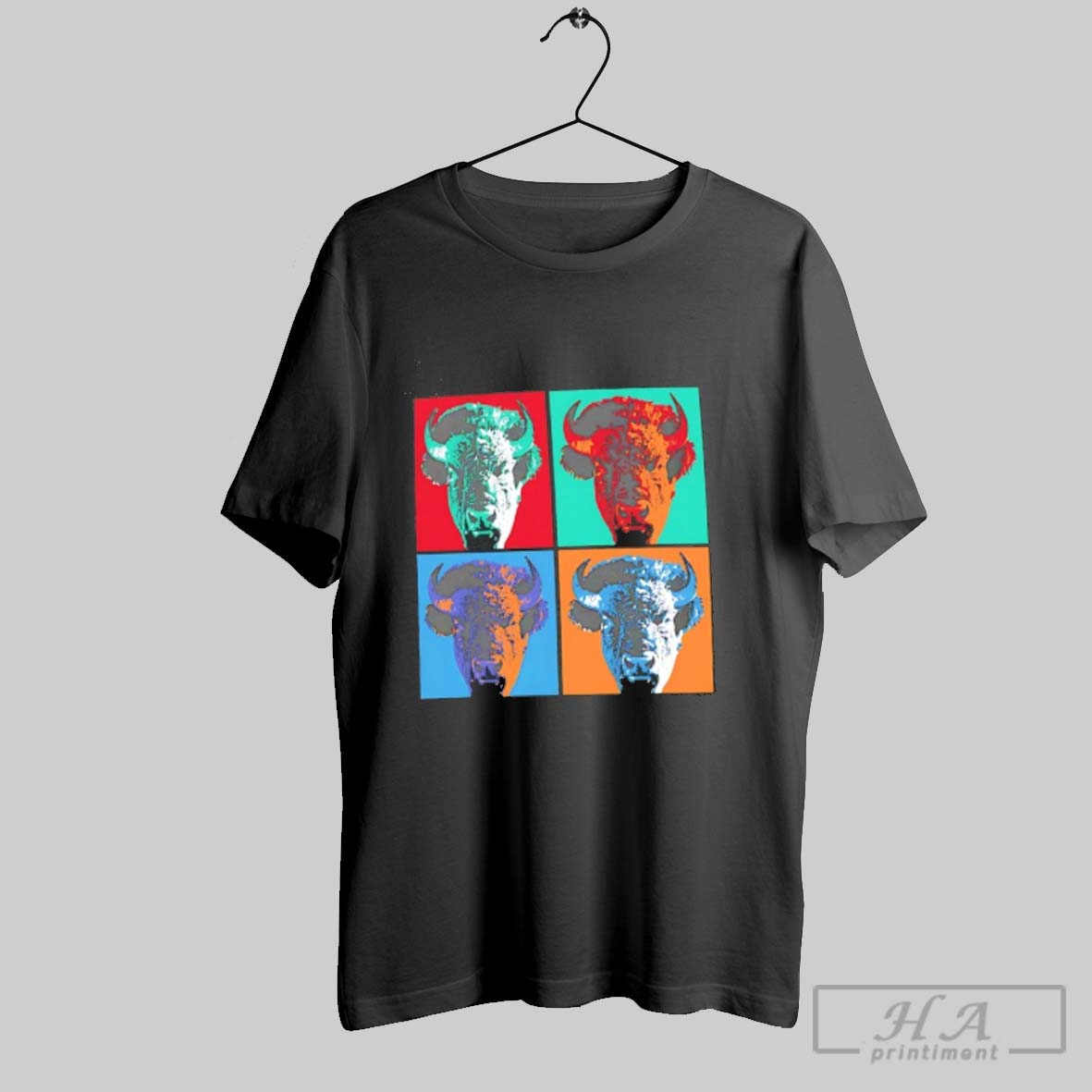 Official Bufflo Bills Pop Art Big Head Tee Shirt