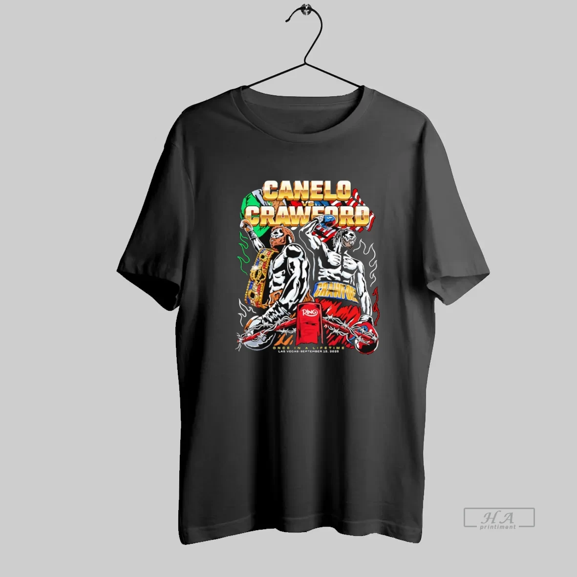 Official Canelo Vs Crawford Once In A Lifetime 2025 T Shirt