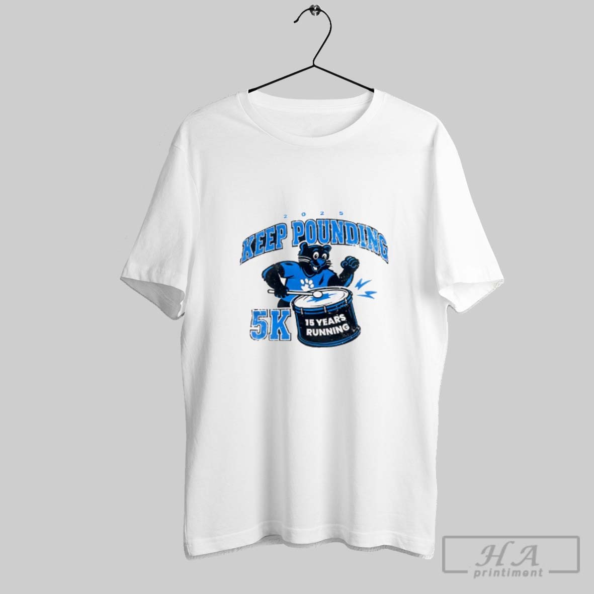 Official Carolina Panthers Be Strong Keep Pounding 5k 15 Years Running 2025 Shirt
