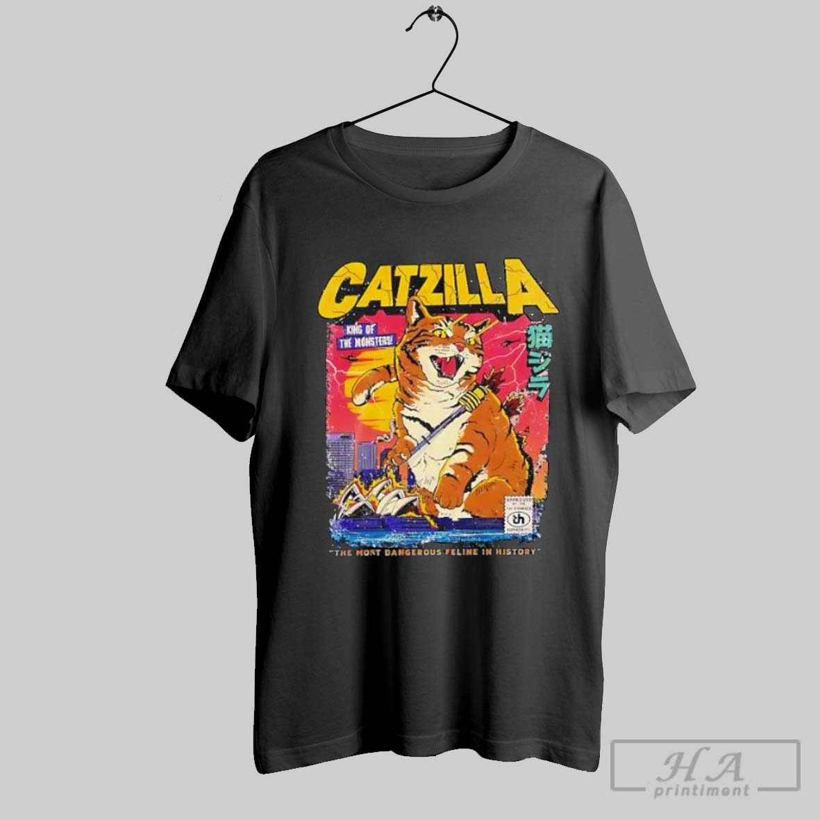 Official Catzilla King Of The Monsters The Most Dangerous Feline In History Shirt Hoodie Sweater