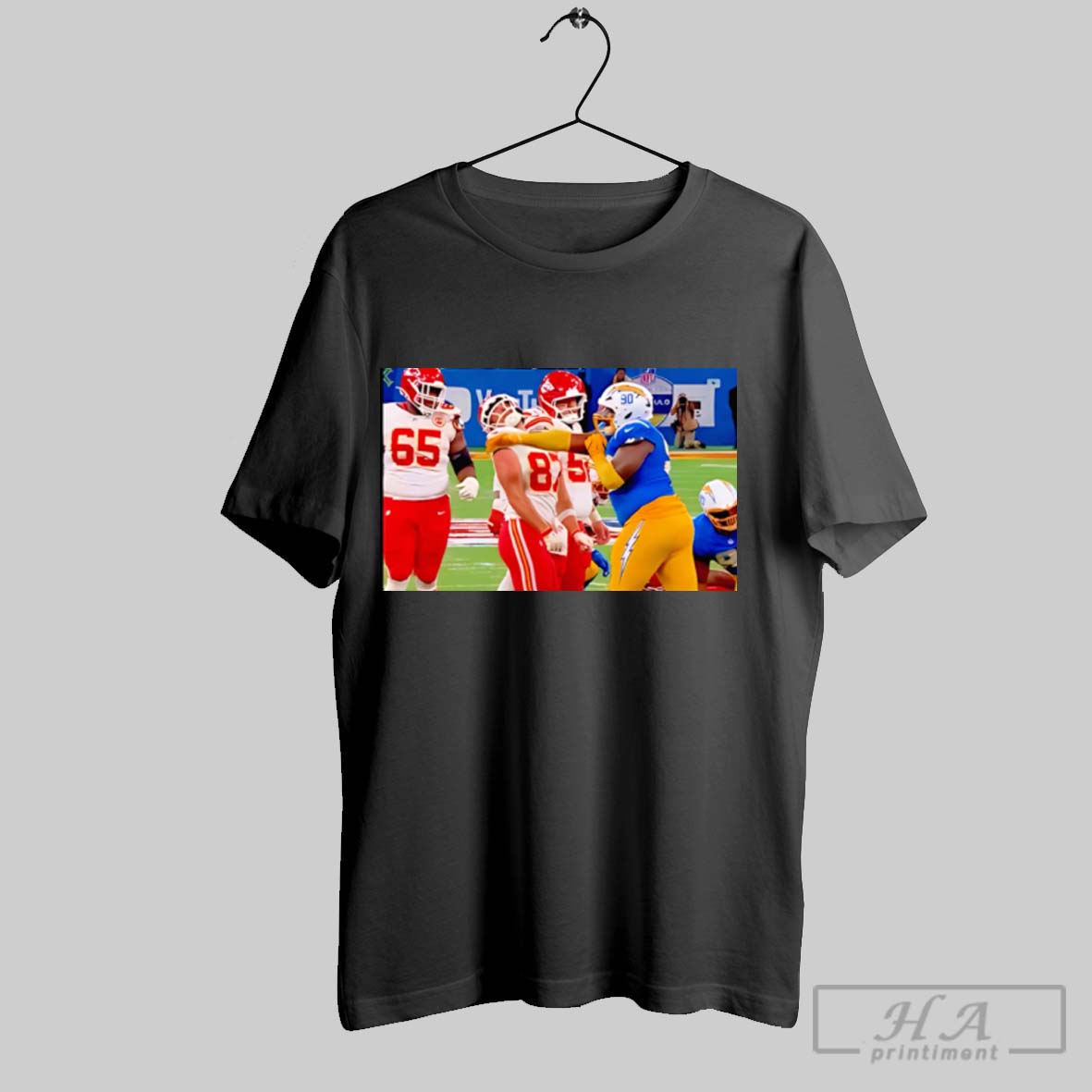 Official Chargers Player Slapped Travis Kelce In The Face Poster Tee Shirt